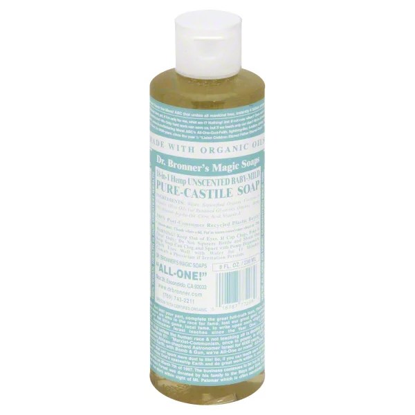 Dr. Bronner's Magic Soaps 18in1 Hemp Unscented BabyMild PureCastile
