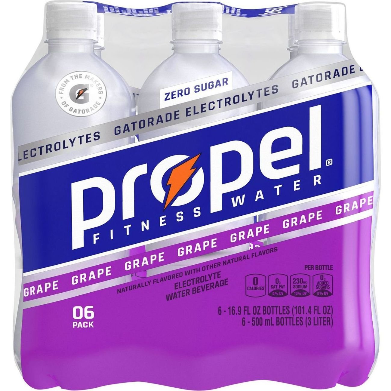 Propel Zero Calorie Grape Water Beverage 16.9 oz Bottles Shop Water
