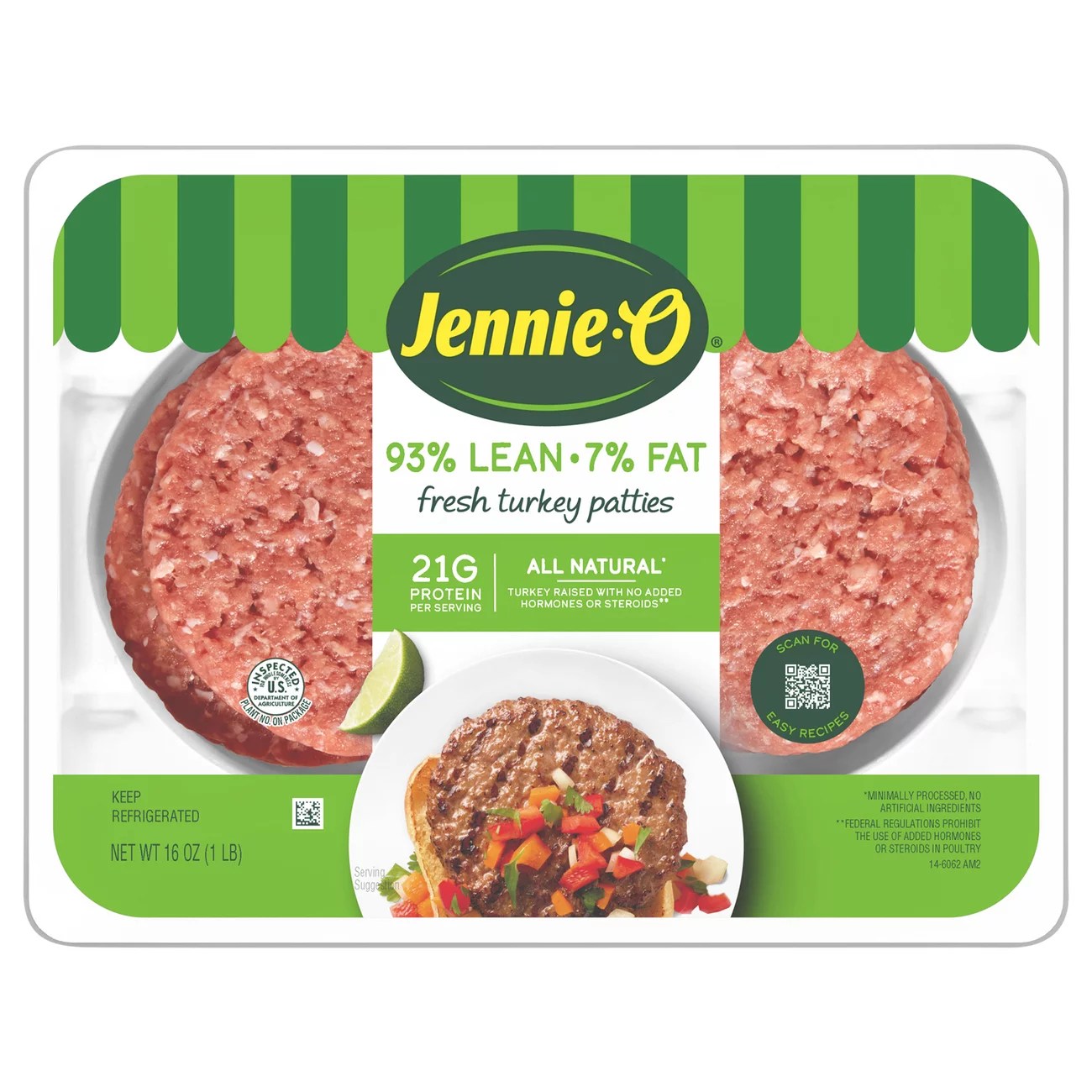 JennieO Turkey Burger Patties 90 Lean Shop Turkey at HEB