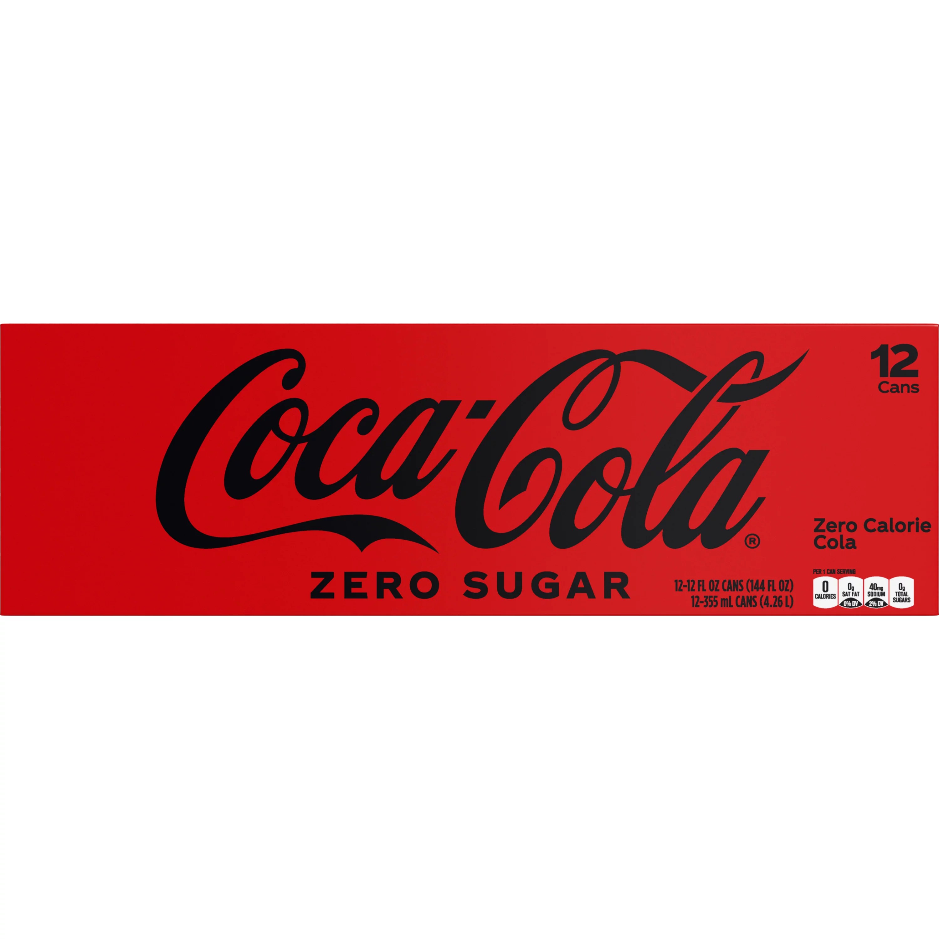 CocaCola Zero Calorie Coke 12 oz Cans Shop Soda at HEB