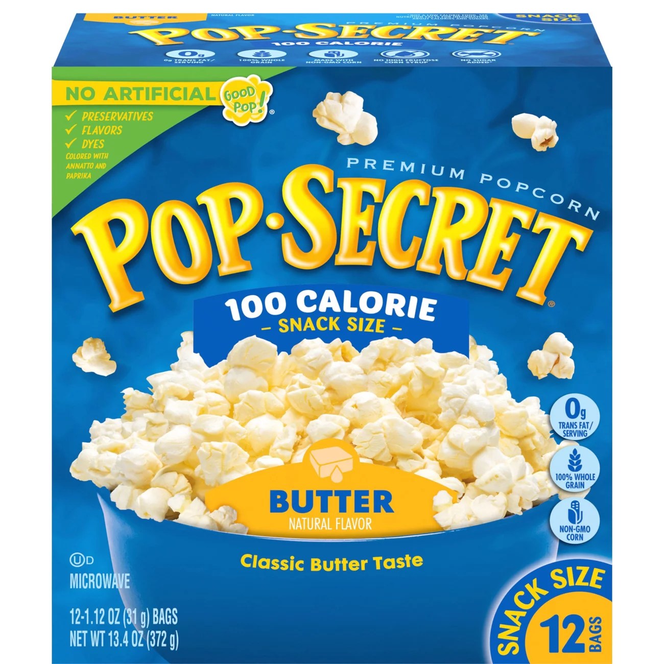 Pop Secret 100 Calorie Pop Butter Microwave Popcorn Snack Bags Shop