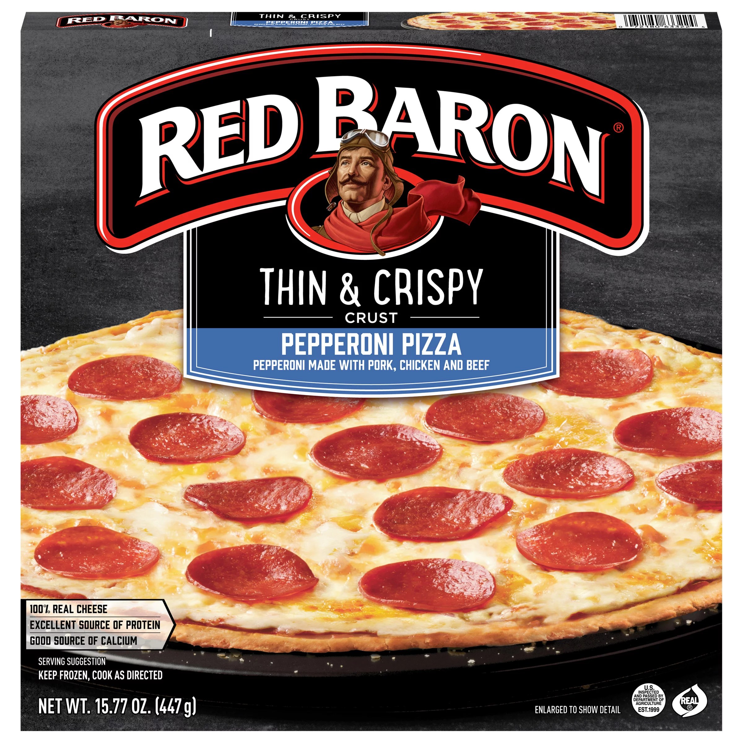 Red Baron Thin & Crispy Pepperoni Pizza Shop Pizza at HEB