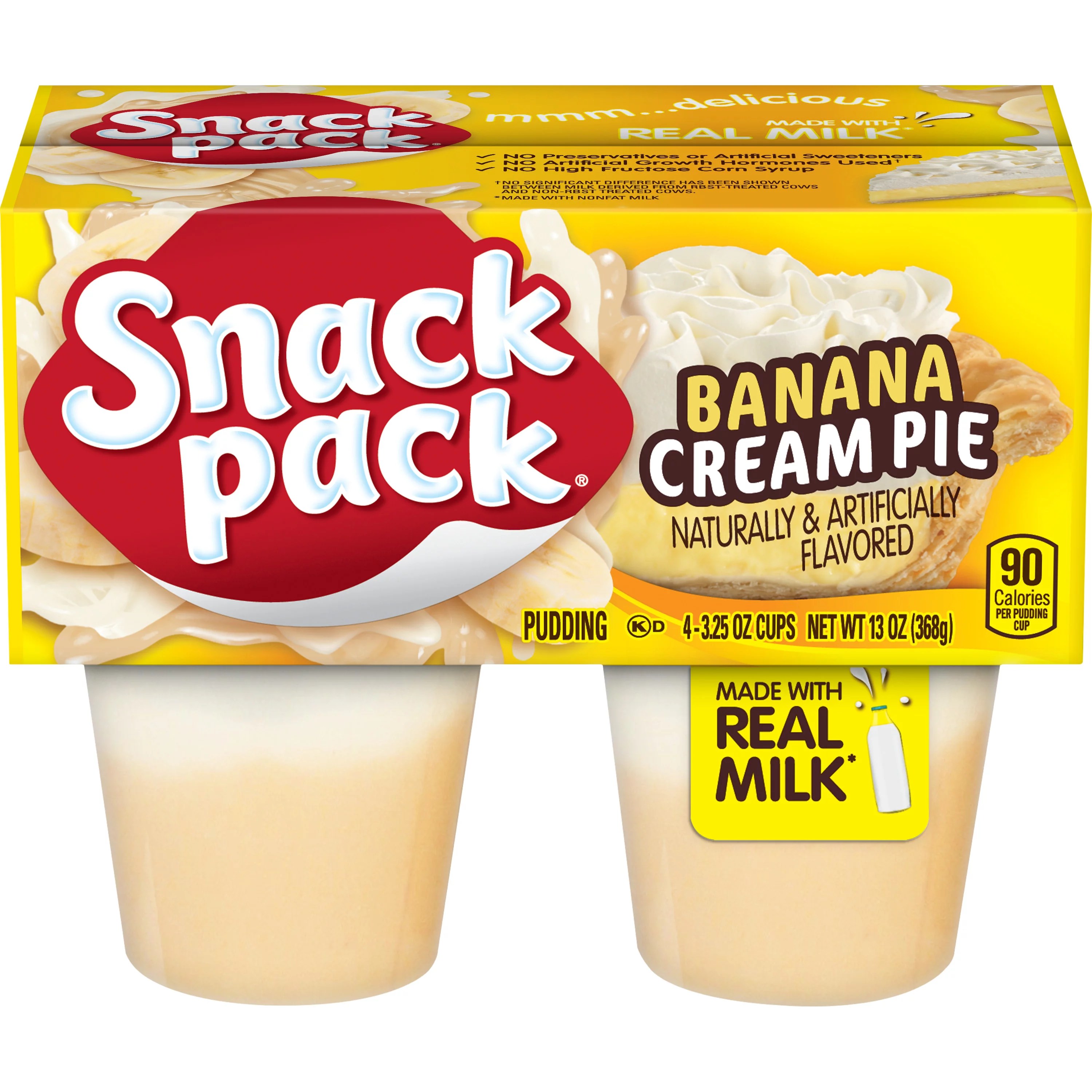 Hunt's Snack Pack Banana Cream Pie Pudding Cups Shop Pudding