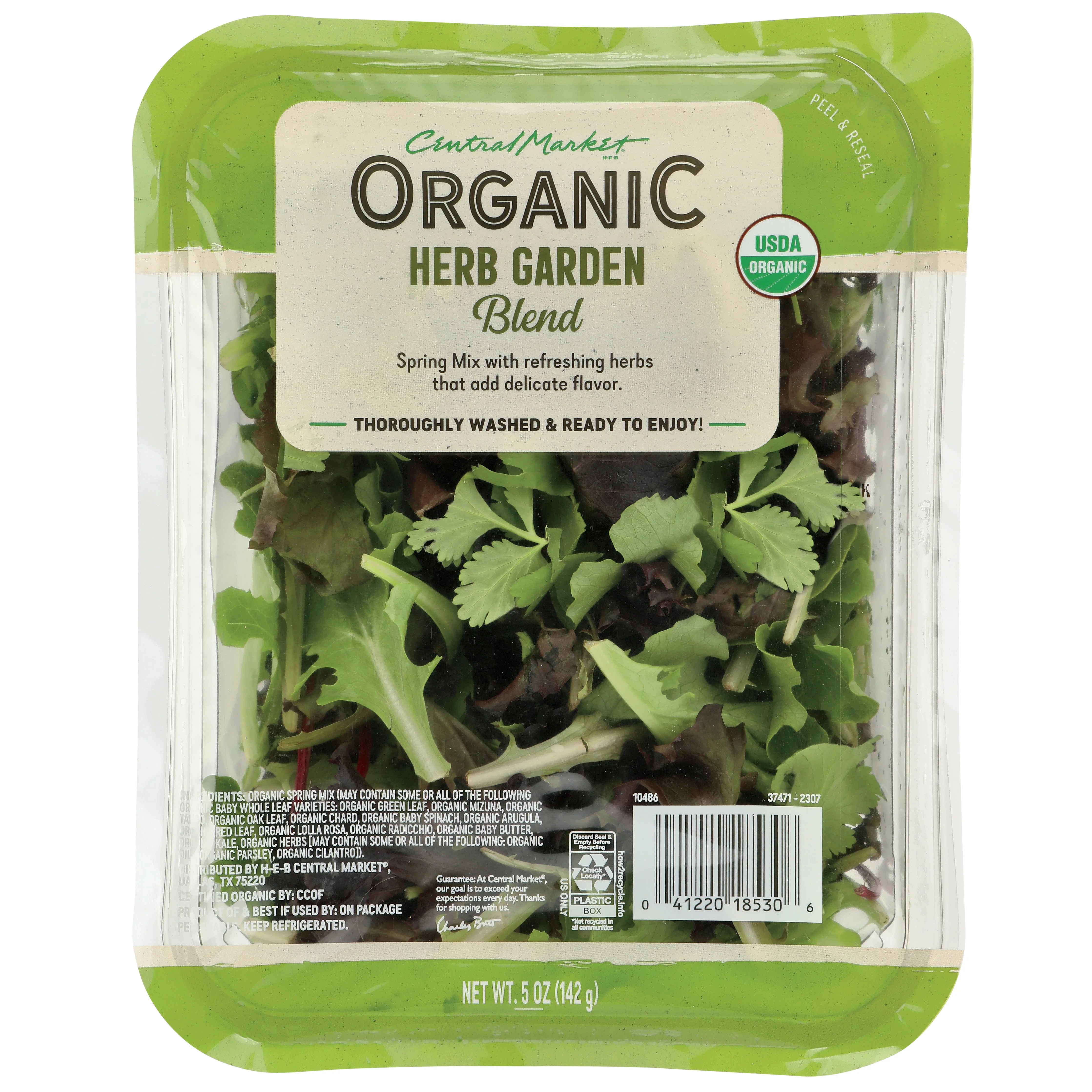 Central Market Organic Herb Garden Spring Mix Shop Lettuce & Leafy