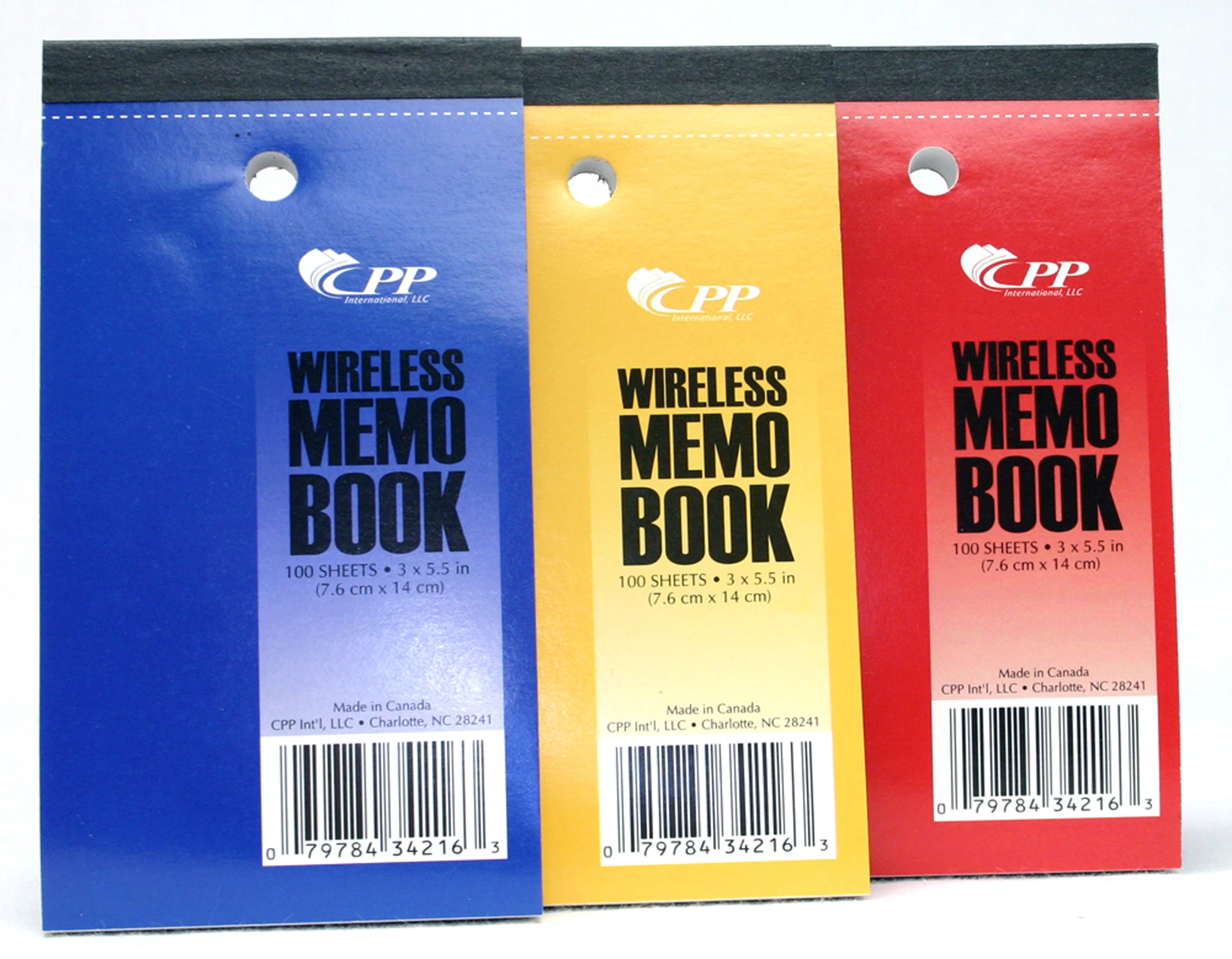 CPP International 3" x 5" Wireless Memo Book, Colors May Vary Shop