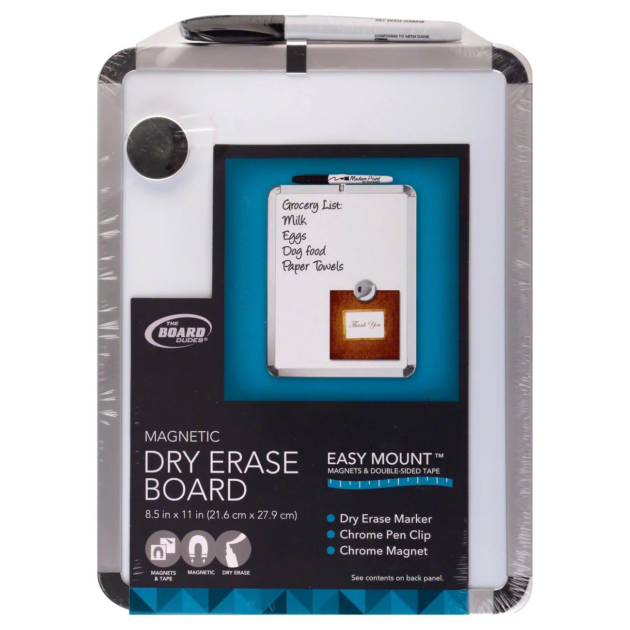 The Board Dudes 11" x 4" MetaliX DryErase Board Shop School