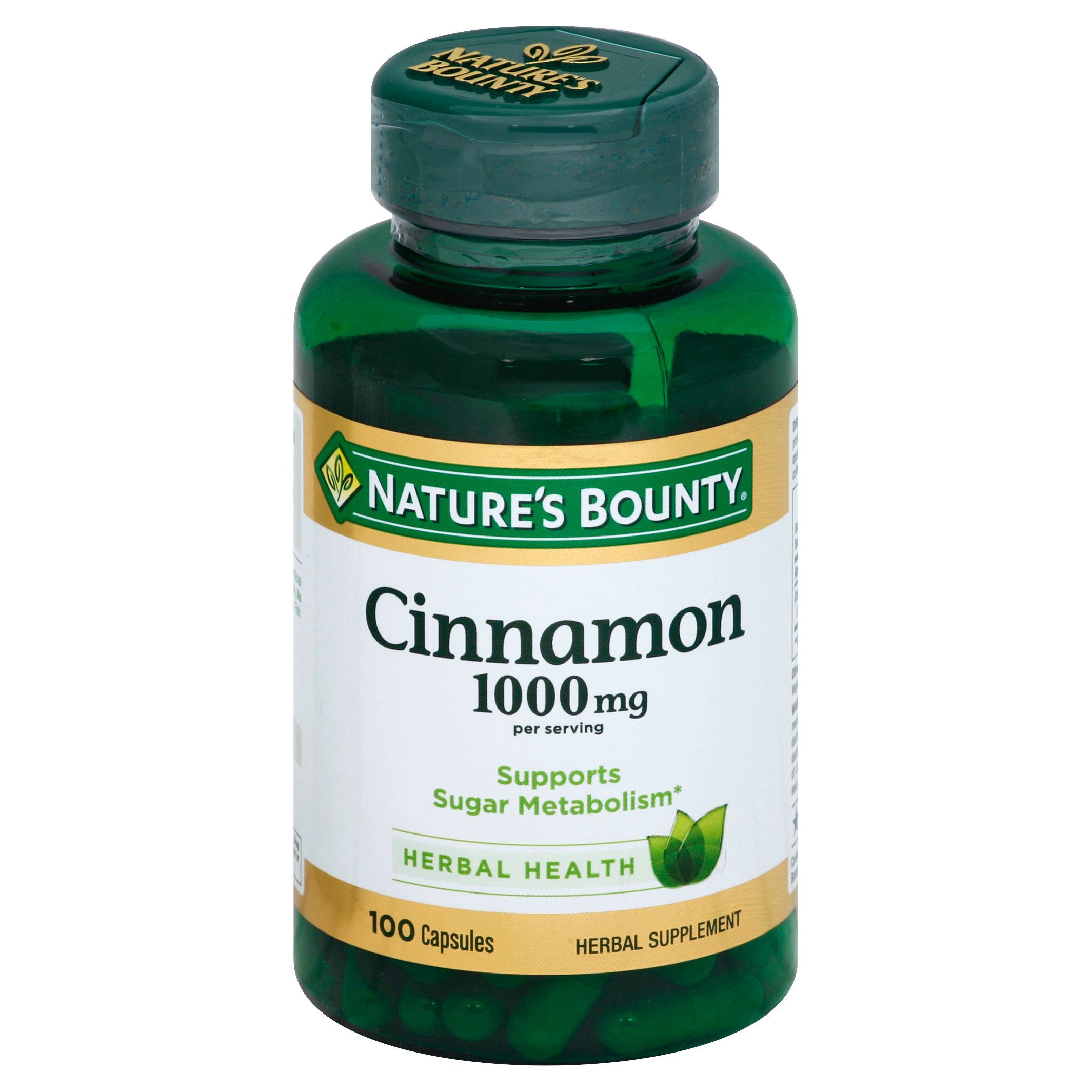 Nature's Bounty Cinnamon 1000mg Capsules Shop Herbs & Homeopathy at HEB