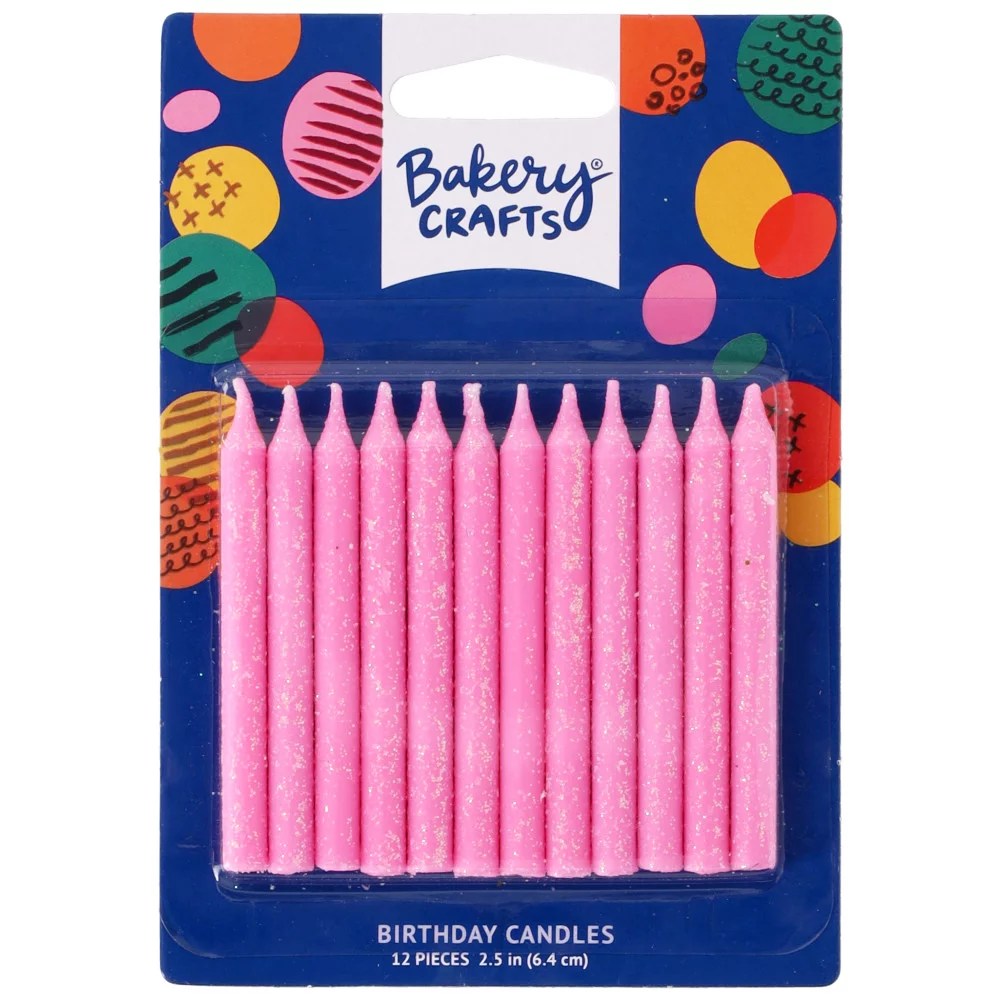 Culpitt Pink Glitter Birthday Candles Shop Party Supplies at HEB