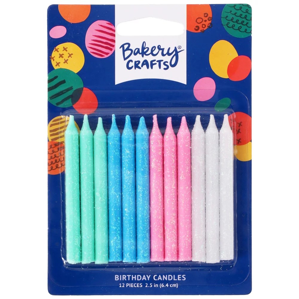 Bakery Crafts Assorted Color Glitter Birthday Candles Shop Birthday