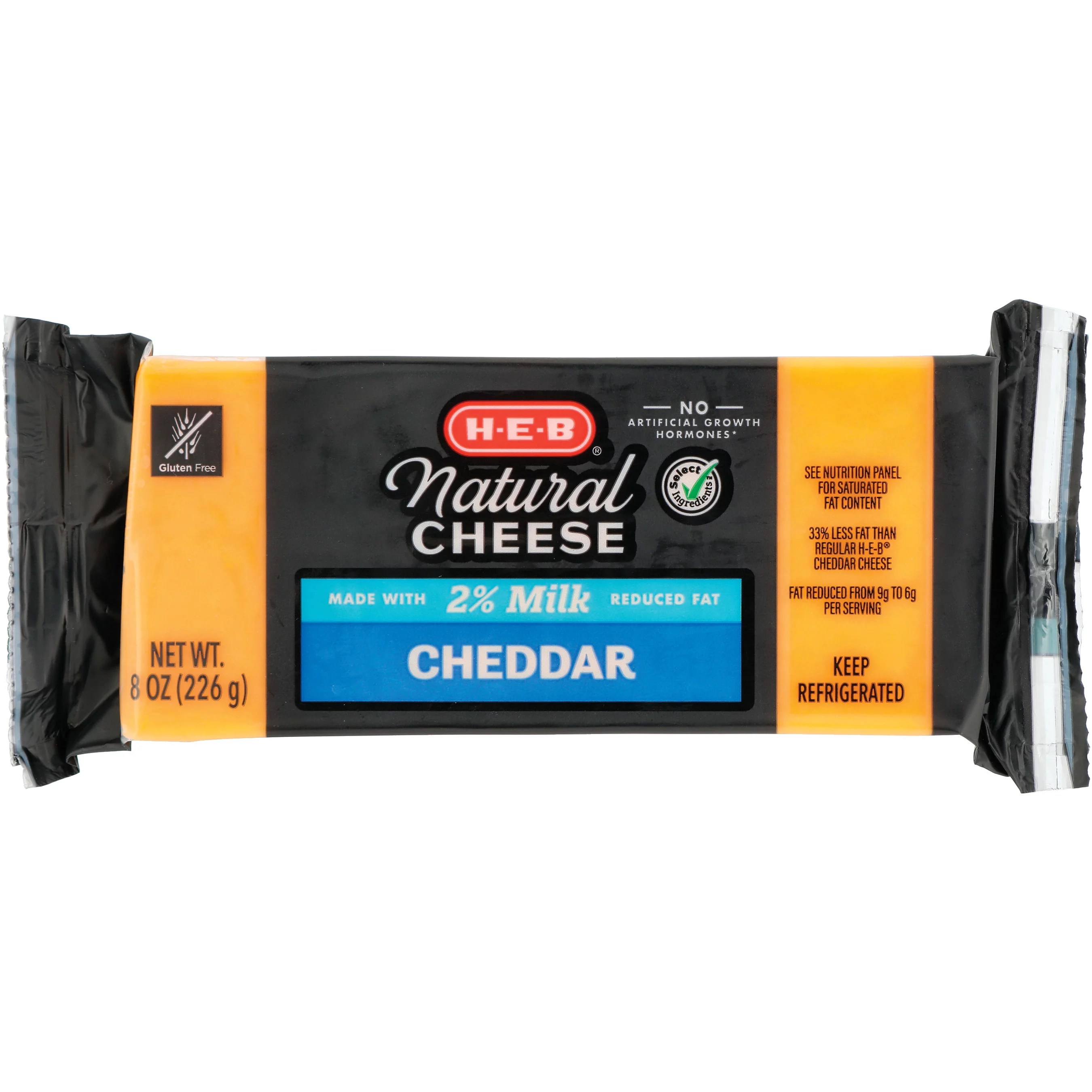 HEB Select Ingredients Reduced Fat Cheddar Cheese Shop Cheese at HEB