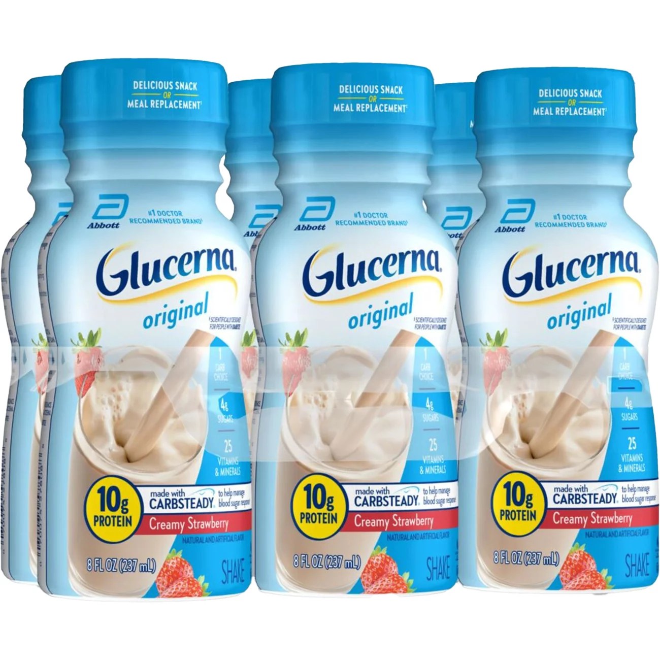 Glucerna Diabetes Nutritional Shake Creamy Strawberry ReadyToDrink 6