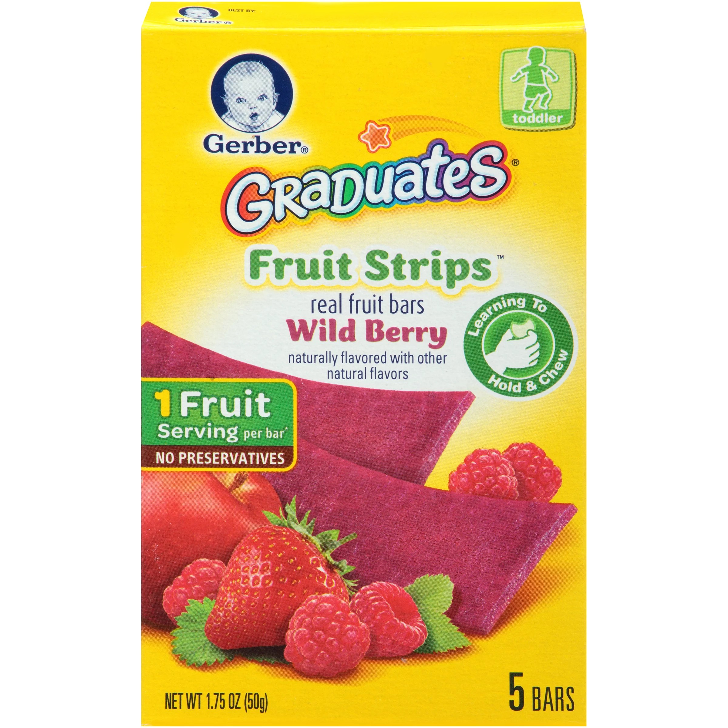 Gerber Graduates for Toddlers Wild Berry Fruit Strips Shop Toddler