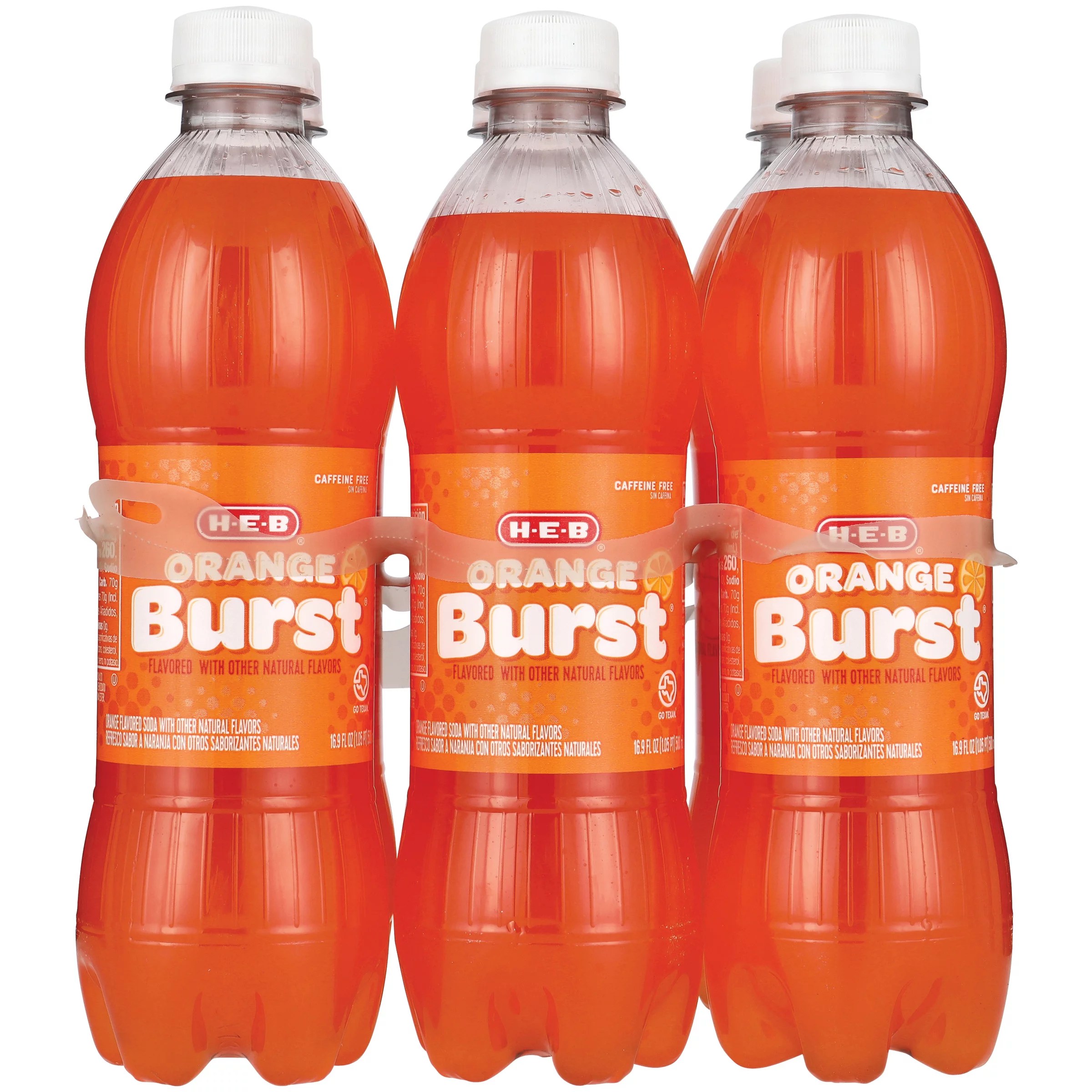 HEB Orange Burst Soda 16.9 oz Bottles Shop Soda at HEB