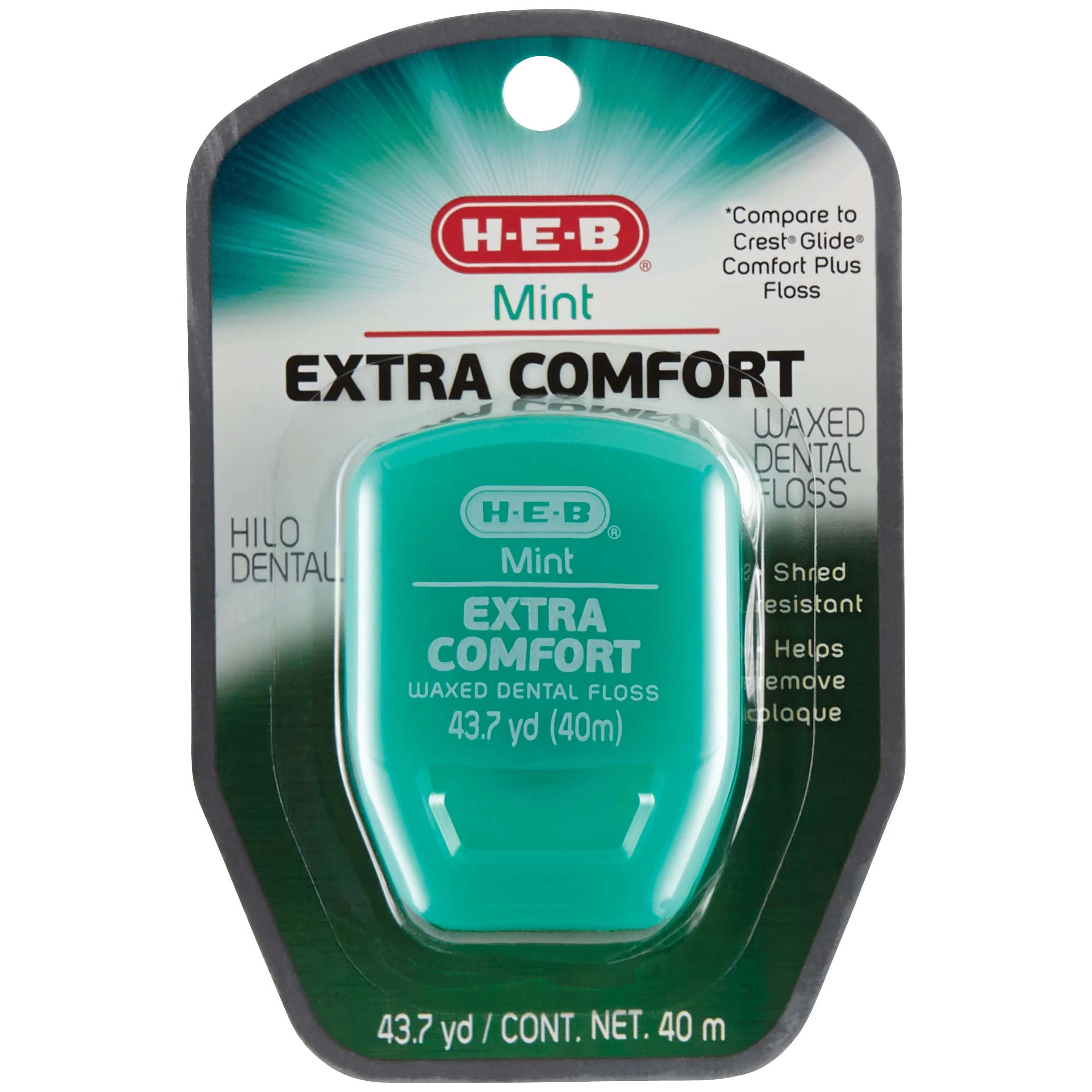 HEB Extra Comfort Mint Waxed Dental Floss Shop Floss at HEB