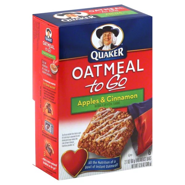 Quaker Oatmeal To Go Apples & Cinnamon Bars Shop Granola & Snack Bars