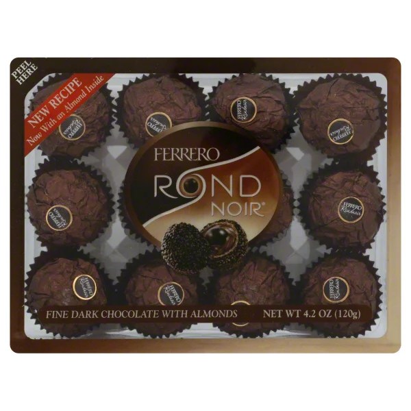 Ferrero Rocher Rondnoir Fine Dark Chocolate With Almonds Shop Ferrero