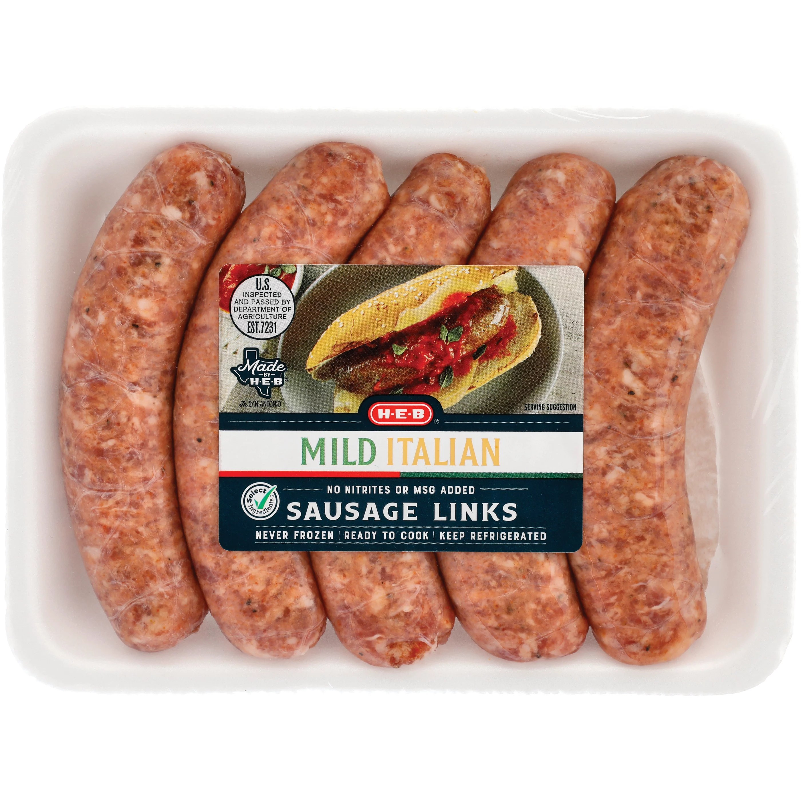 HEB Mild Italian Pork Sausage Links Shop Meat at HEB