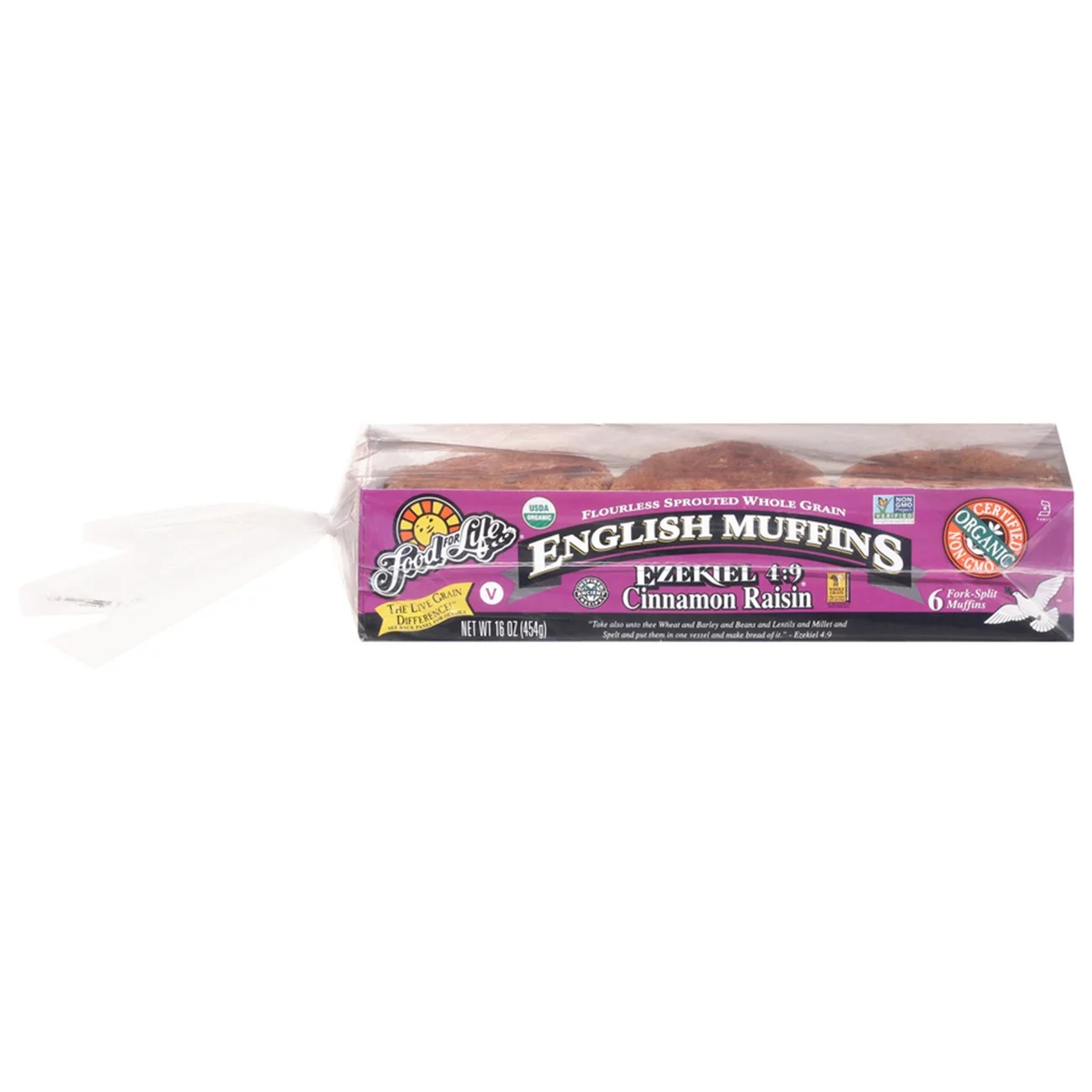 Food For Life Ezekiel 49 Cinnamon Raisin English Muffins Shop Bread
