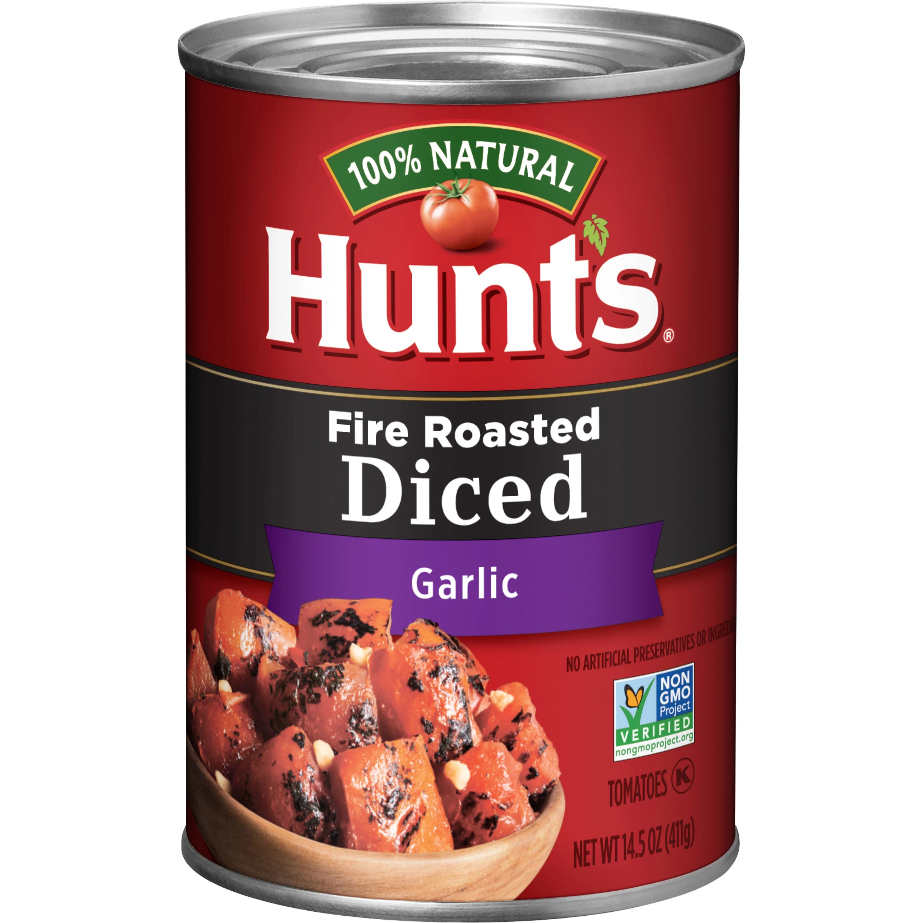 Hunt's Diced Fire Roasted Tomatoes with Garlic Shop Vegetables at HEB