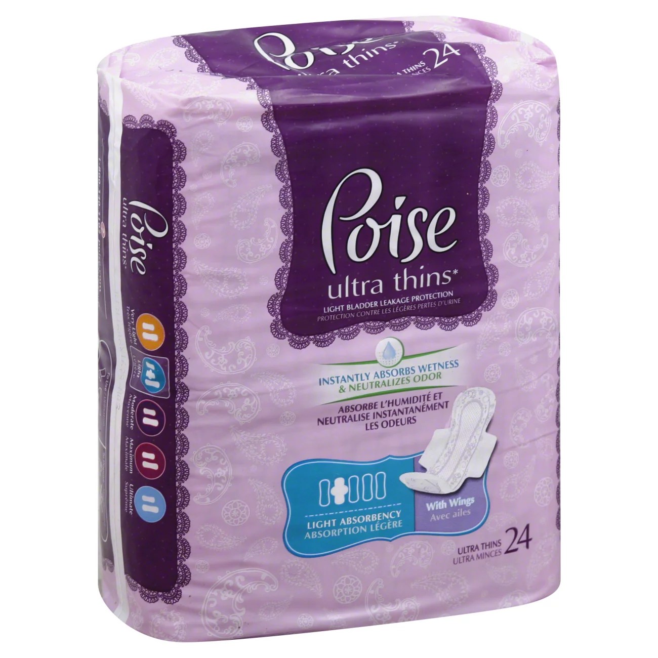 Poise Light Absorbency Ultra Thins With Wings Shop Incontinence at HEB