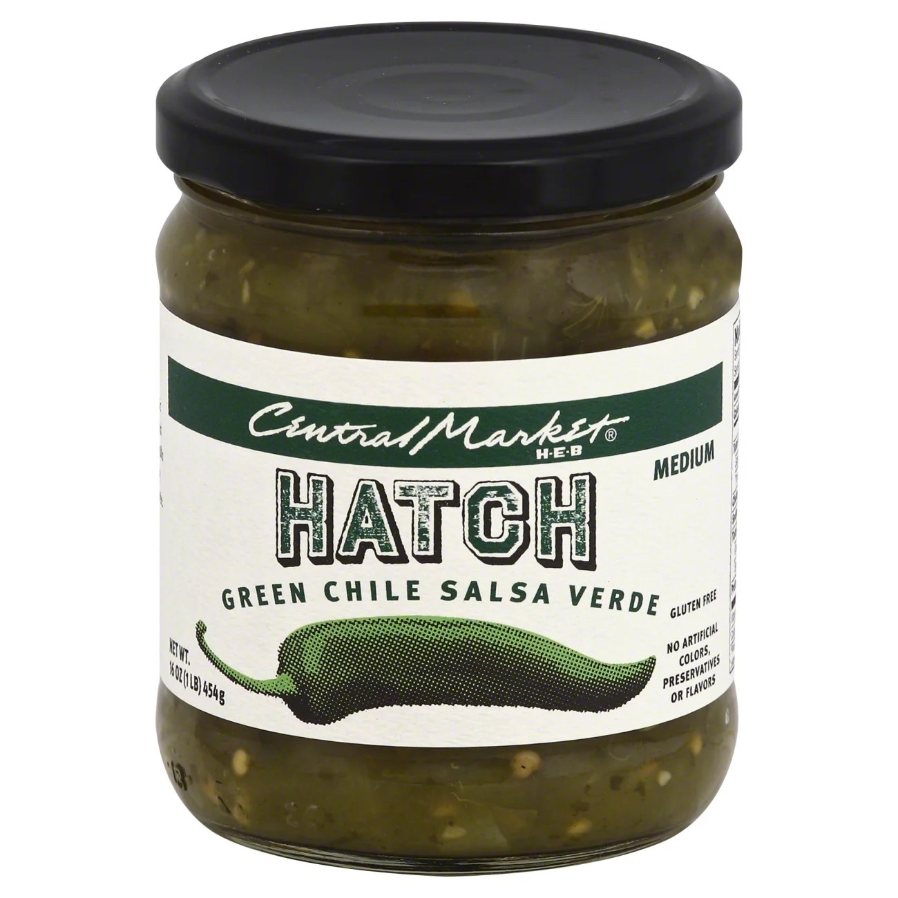 Central Market Hatch Green Chile Medium Salsa Verde Shop Salsa & Dip at HEB