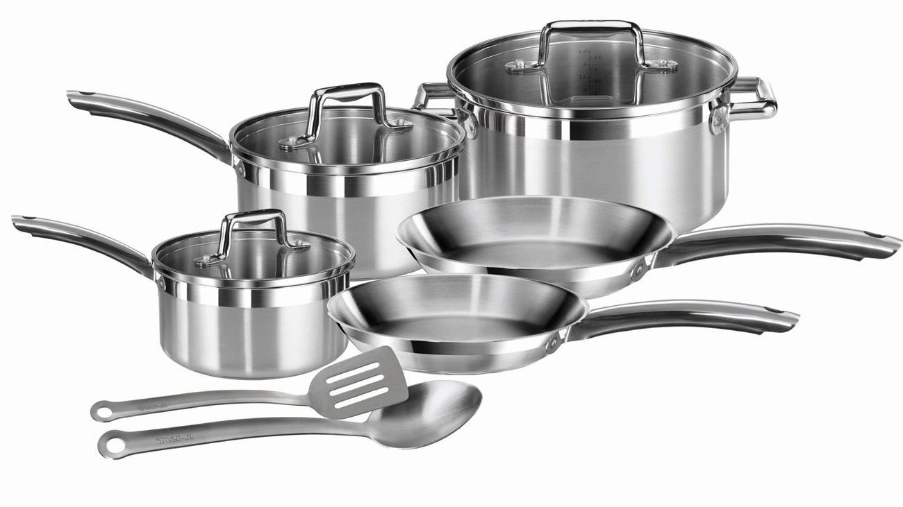 Tfal Elegance Stainless Steel Cookware Set Shop Cookware at HEB