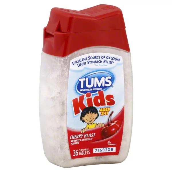 Tums Kids Cherry Blast Ages 211 Chewable Tablets Shop Digestion