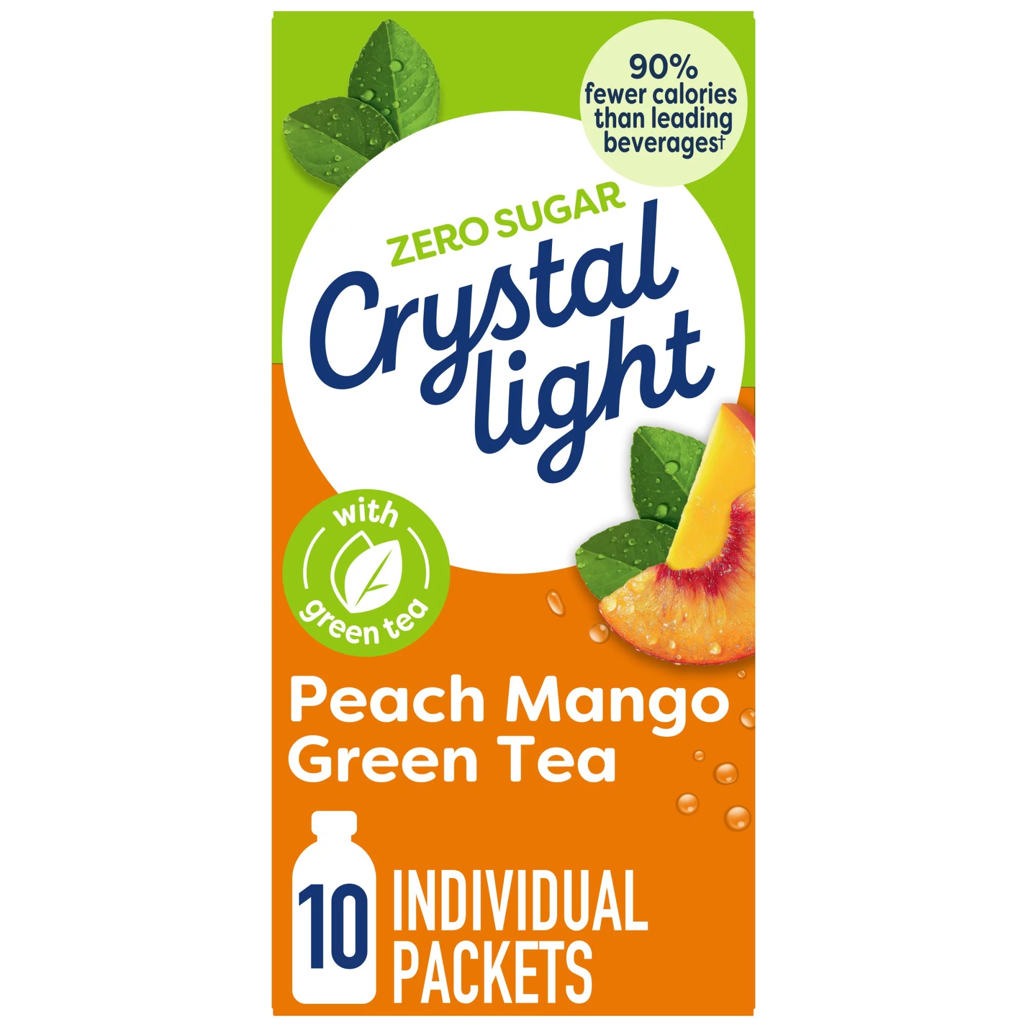 Crystal Light Peach Mango Green Tea Drink Mix Shop Tea at HEB