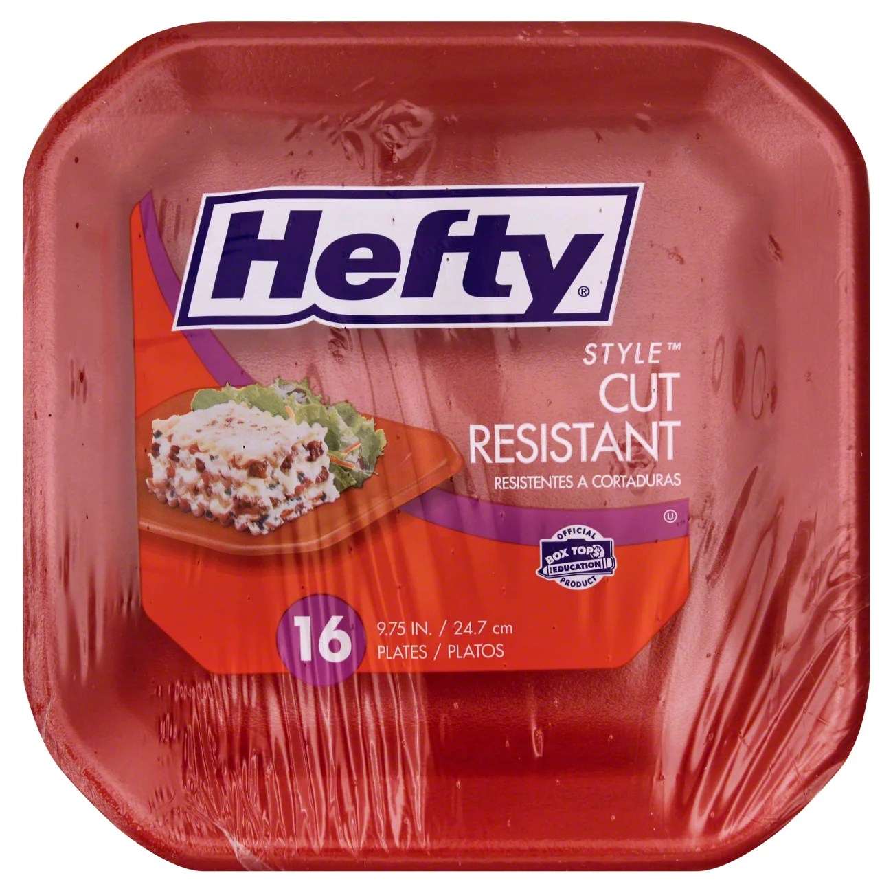 Hefty 9.75 Inch Square Style Cut Resistant Foam Plates Shop Plates