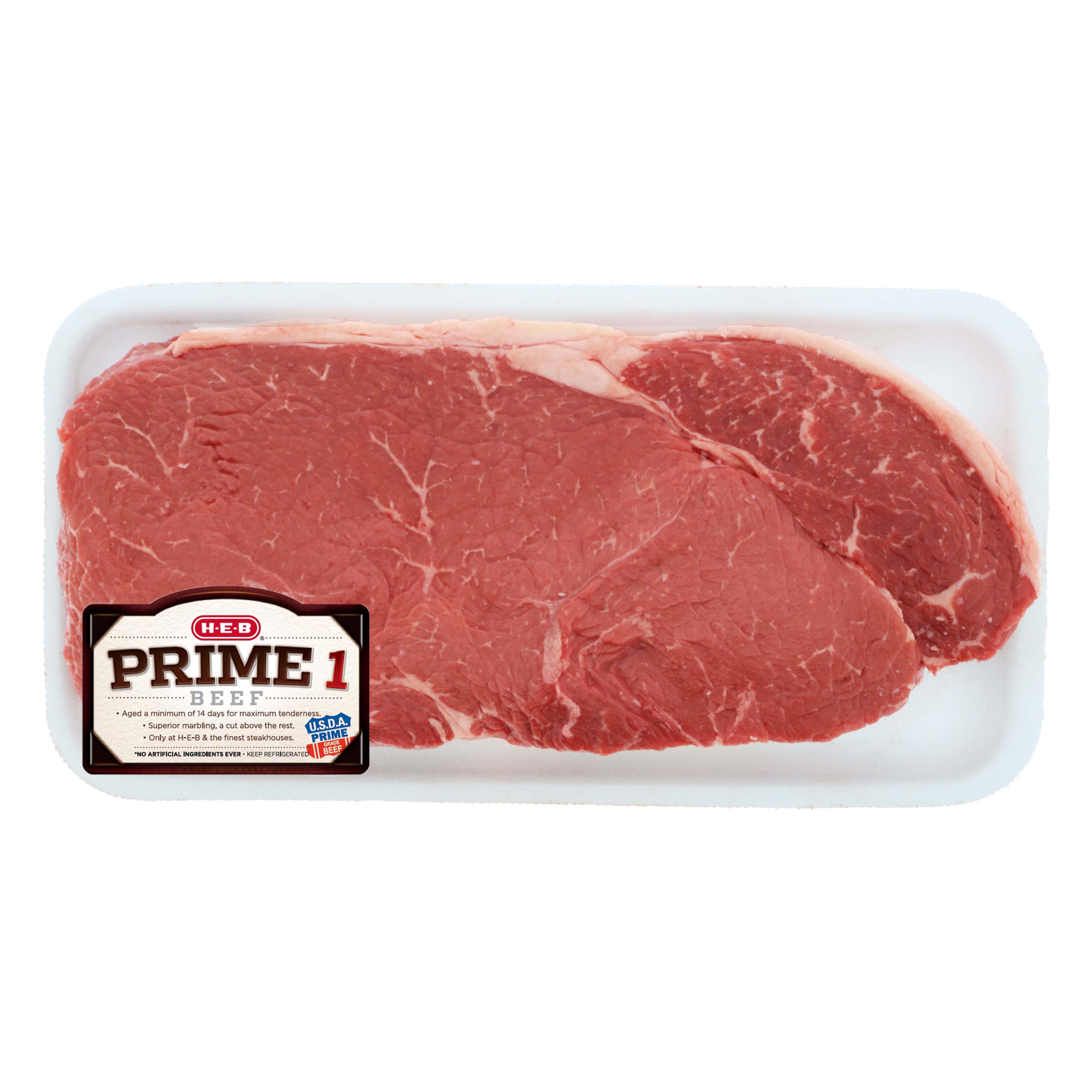 HEB Prime 1 Beef Top Sirloin Steak Boneless, USDA Prime Shop Beef