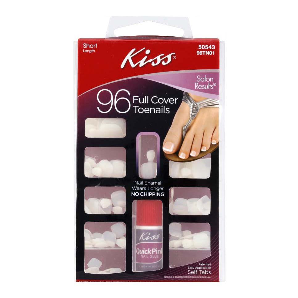 Kiss Full Cover Short Length Toenail Kit Shop Nails at HEB
