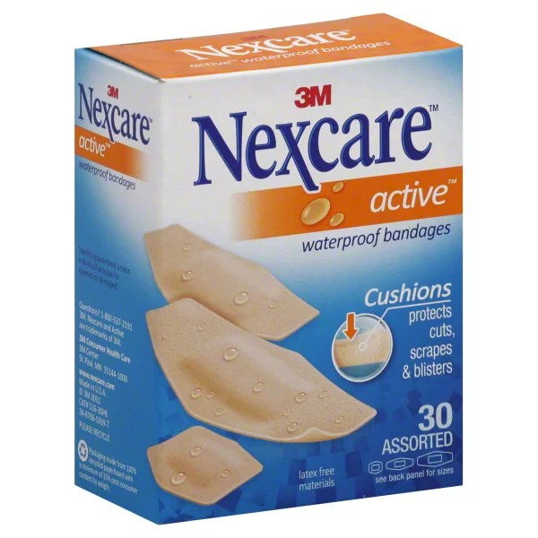 Nexcare Active Waterproof Latex Free Assorted Bandages Shop Bandages & gauze at HEB