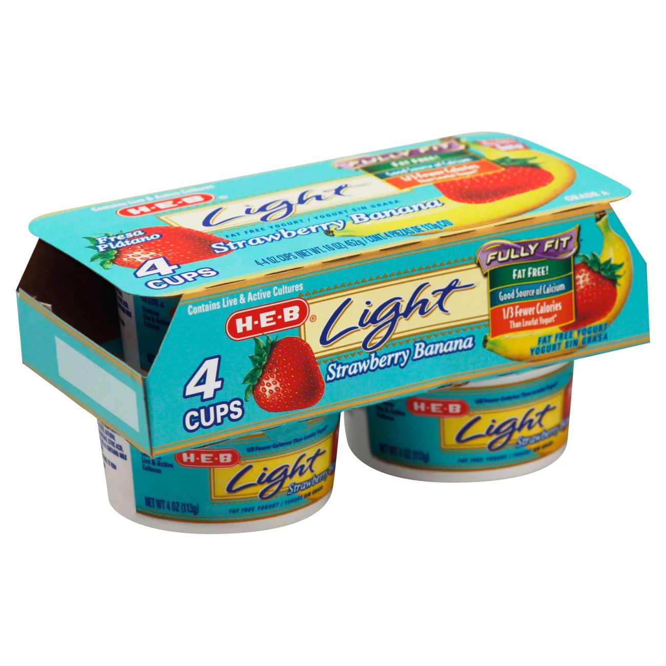 HEB Fat Free Strawberry Banana Yogurt Shop Yogurt at HEB