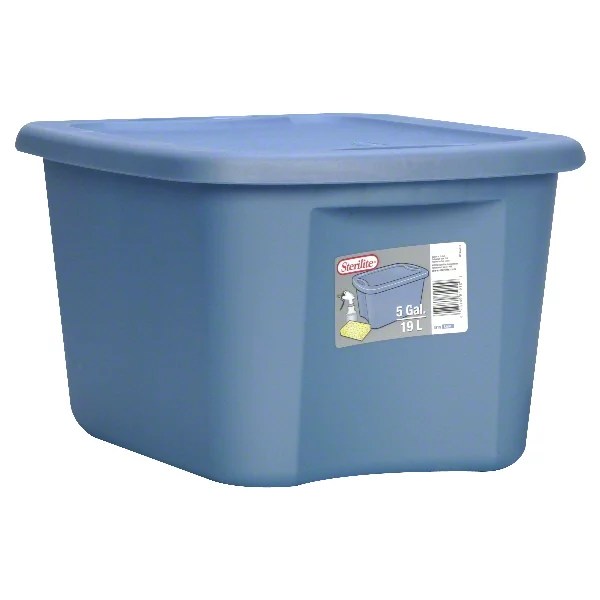 Sterilite 5 Gallon Blue Tote Box Shop Sterilite 5 Gallon Blue Tote