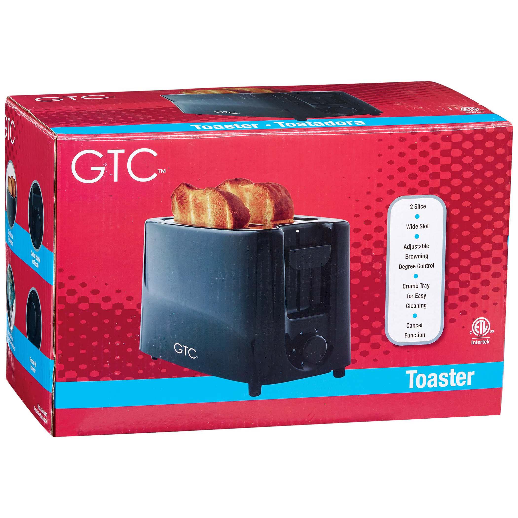 GTC Black 2 Slice Wide Toaster Shop Appliances at HEB
