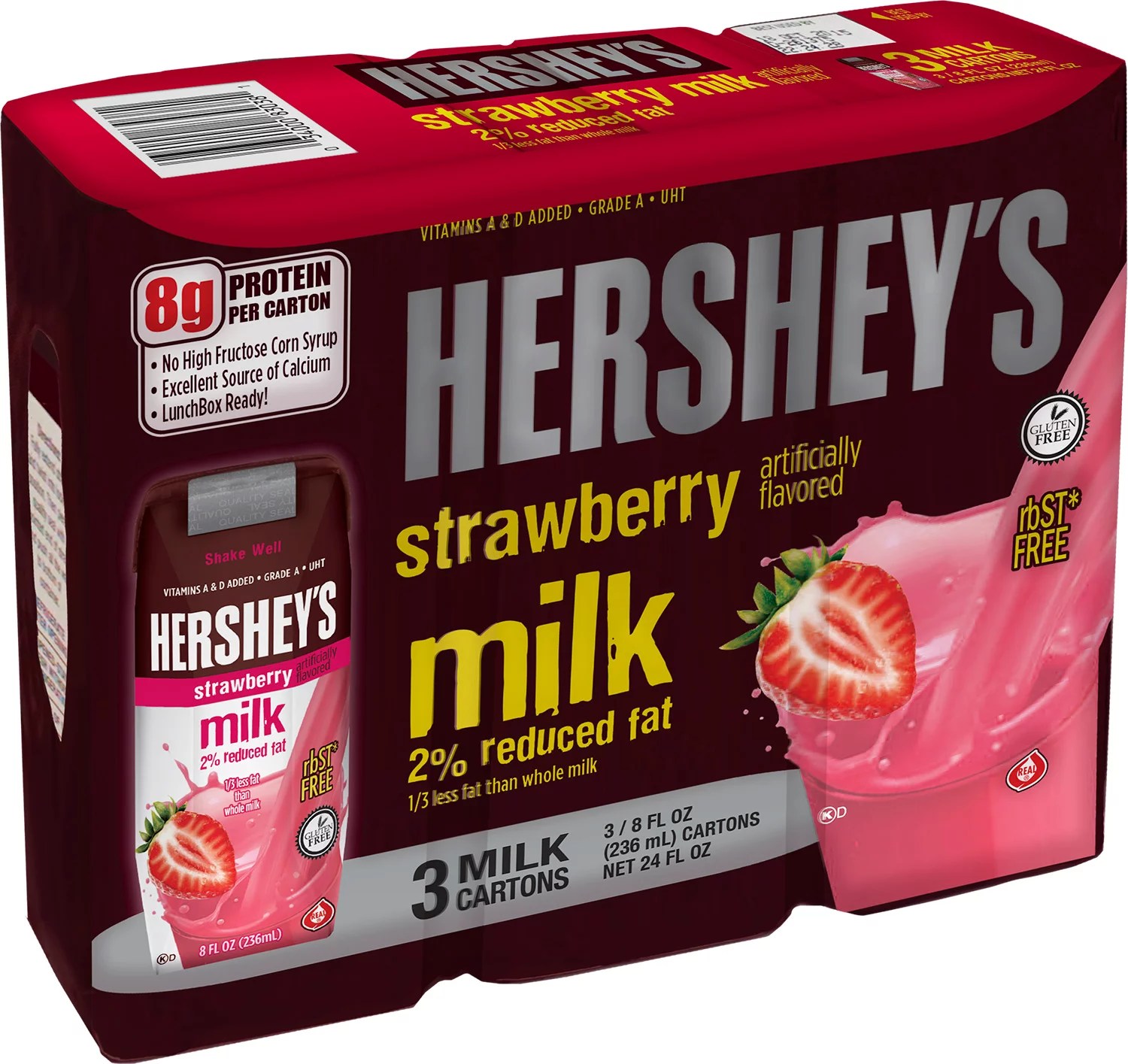 Hershey's Shelf Stable Strawberry 2 Reduced Fat Milk Shop Milk at HEB