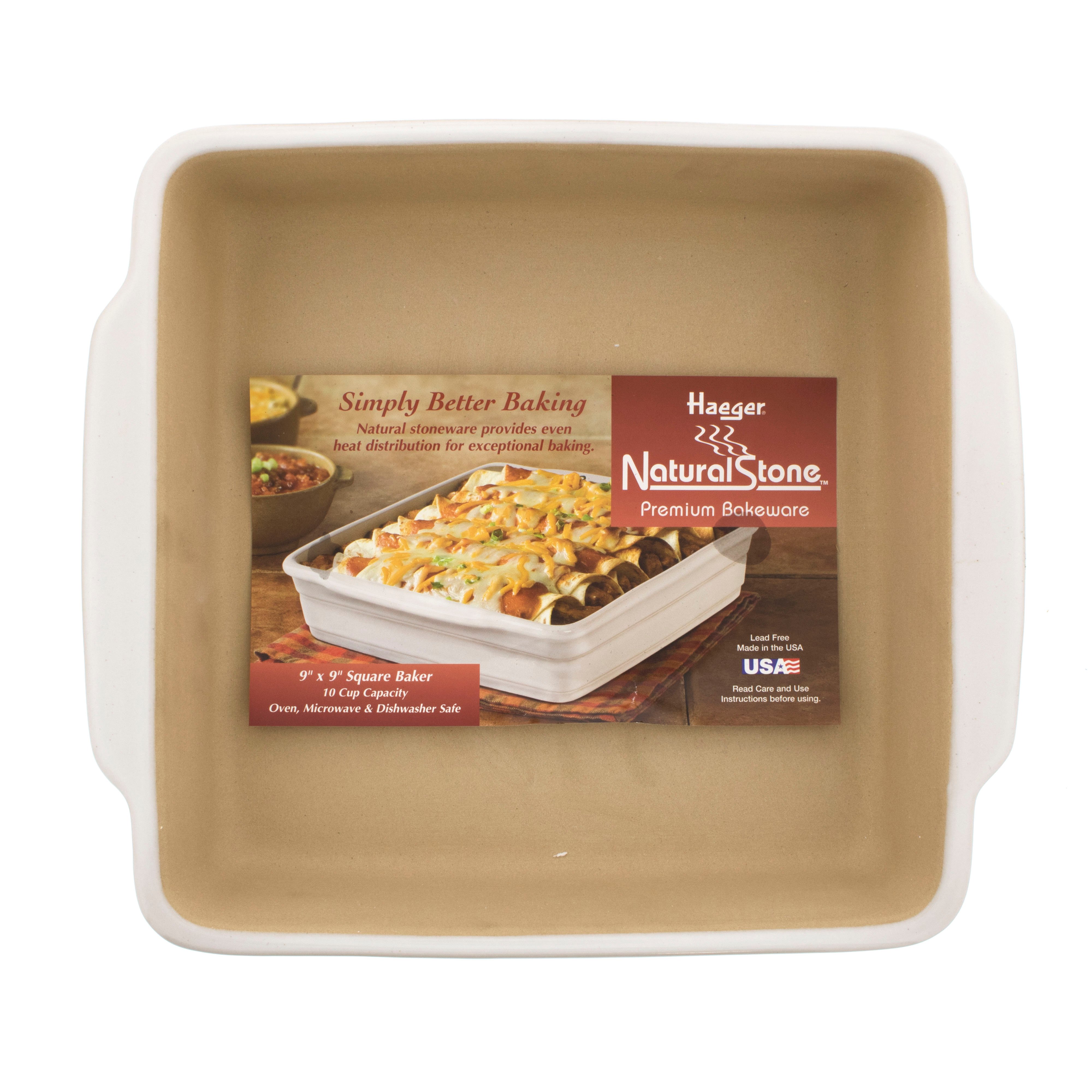 Haeger Natural Stone Square Baking Pan 9" X 9" Shop Bakeware at HEB