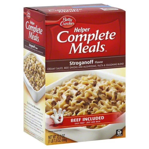 Betty Crocker Helper Complete Meals Stroganoff with Beef Shop Pantry