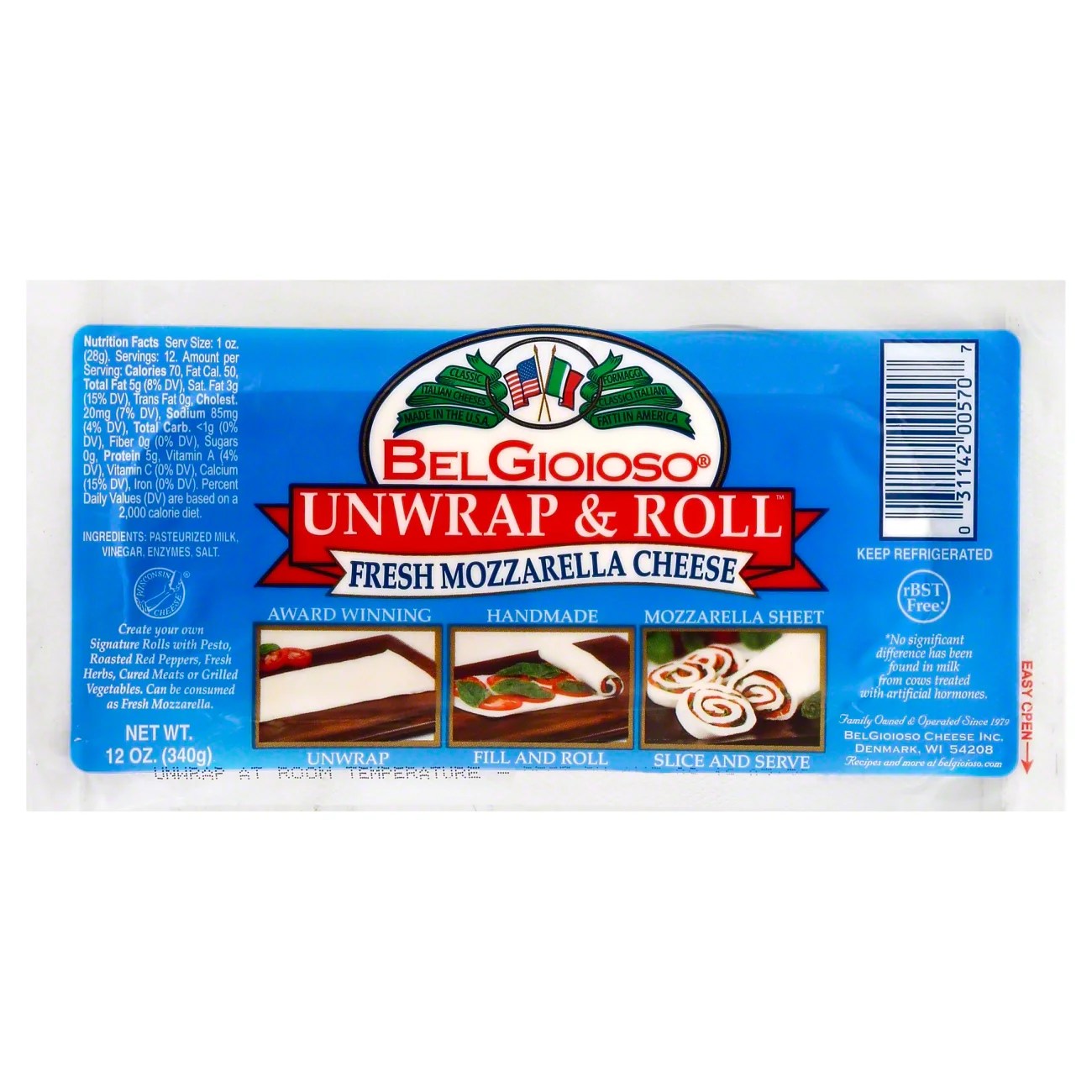 BelGioioso Unwrap & Roll Mozzarella Cheese Shop Cheese at HEB