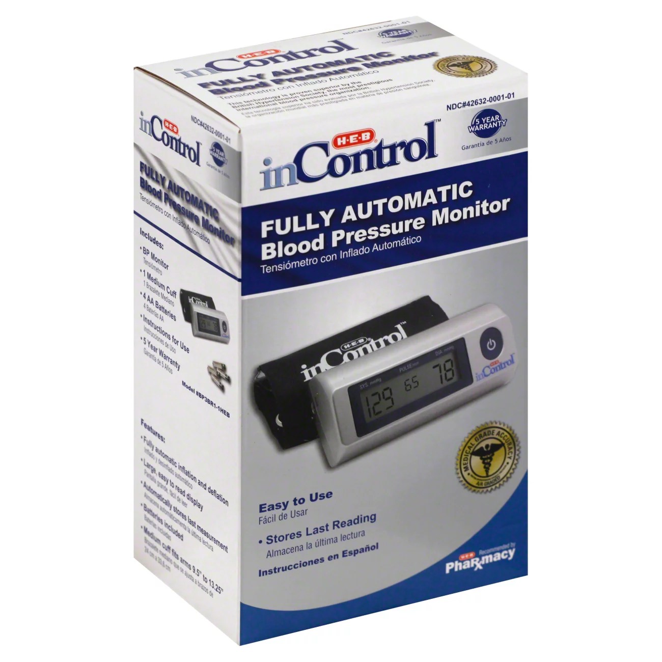 HEB InControl Fully Automatic Upper Arm Blood Pressure Monitor Shop