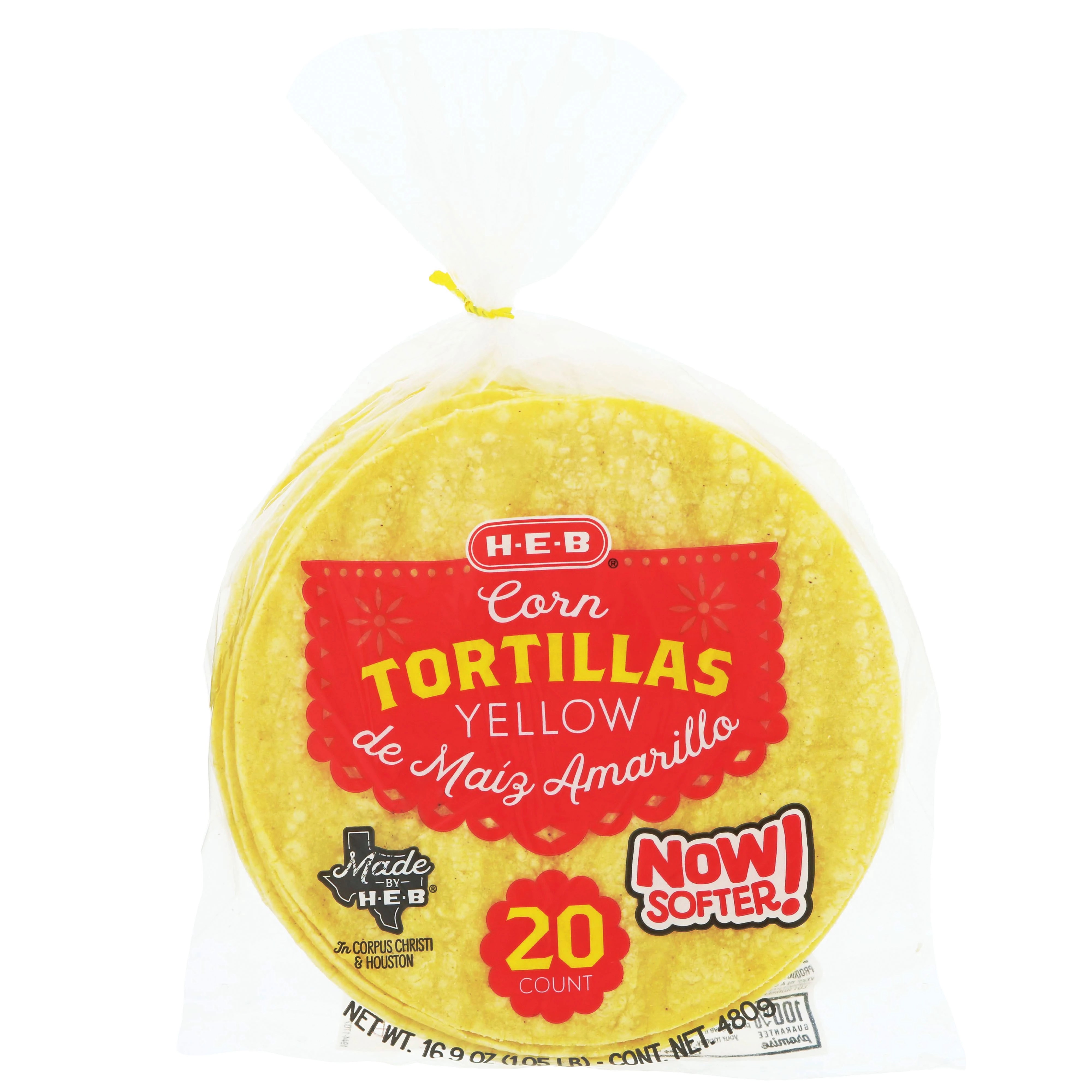 HEB Yellow Corn Tortillas Shop Tortillas at HEB