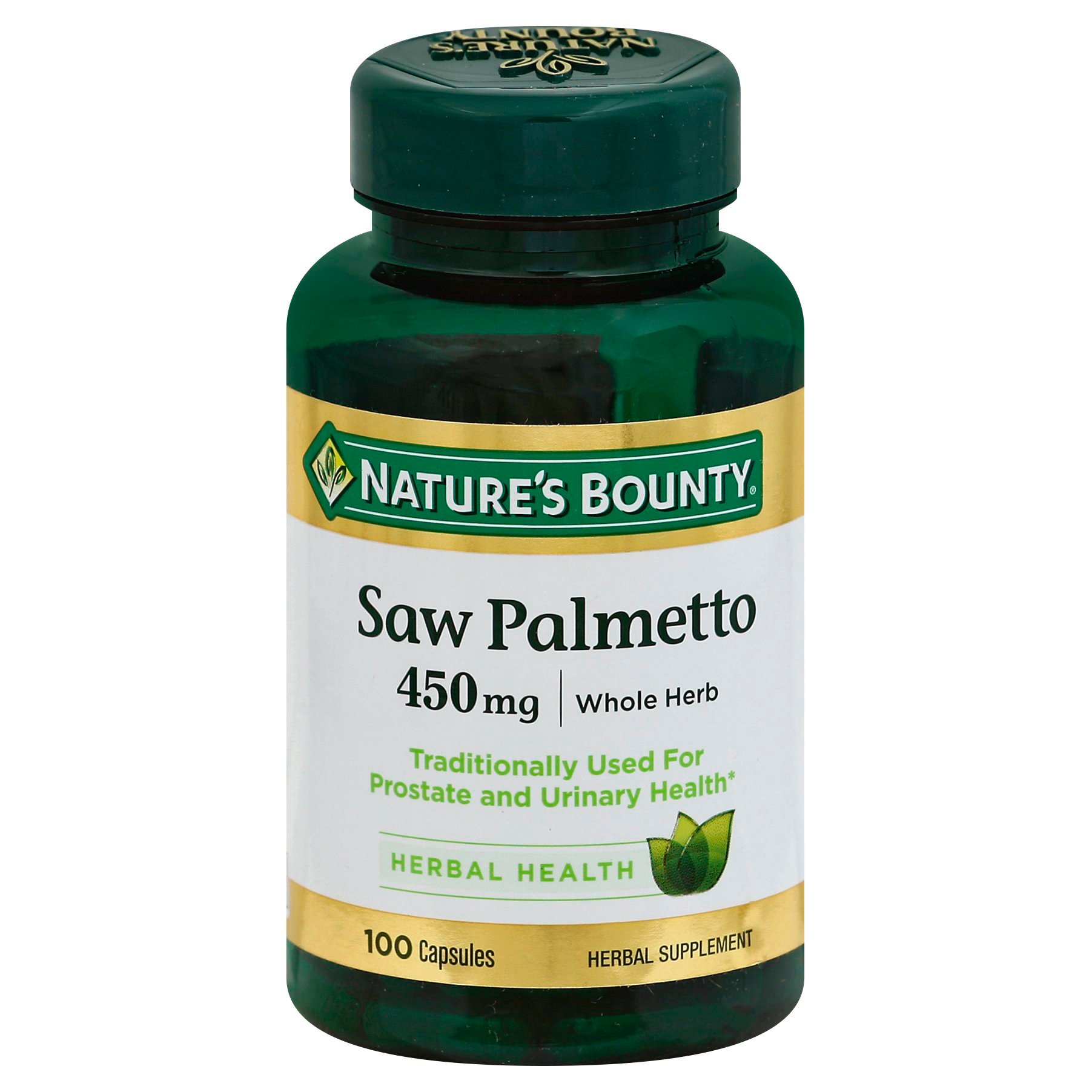 Nature's Bounty Saw Palmetto 450 mg Capsules Shop Herbs & Homeopathy