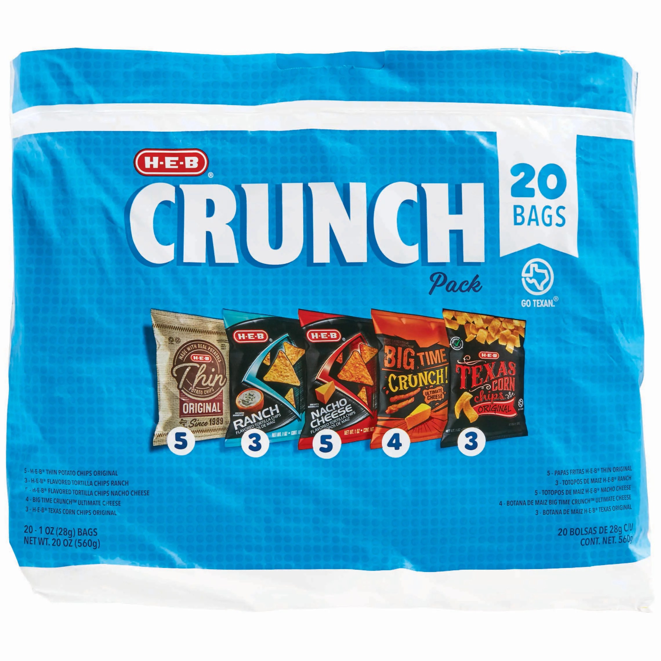 HEB Crunch Variety Pack Chips Shop Chips at HEB