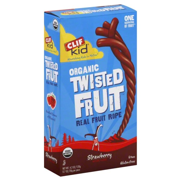 Clif Kid Organic Strawberry Twisted Fruit Ropes Shop Snacks & Candy
