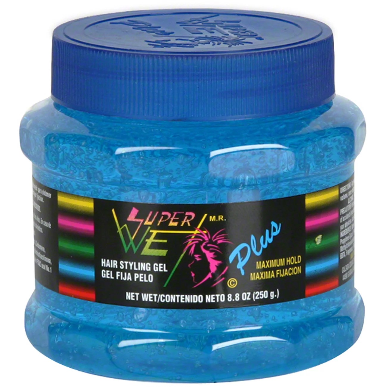 Super Wet Maximum Hold Blue Hair Styling Gel Plus Shop Super Wet