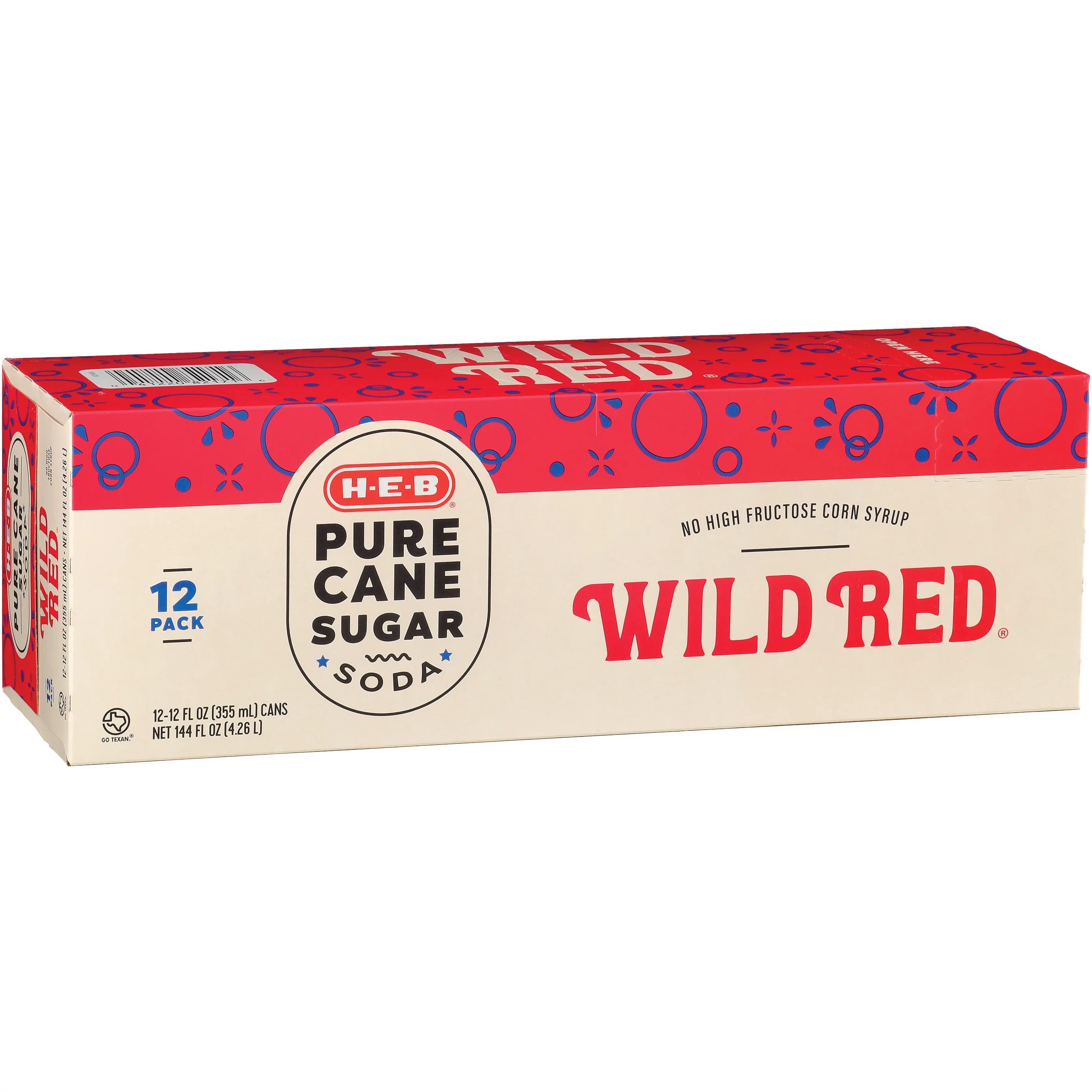 HEB Pure Cane Sugar Wild Red Soda 12 oz Cans Shop Soda at HEB