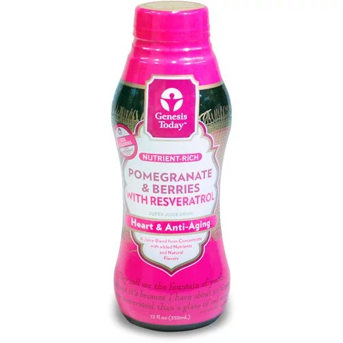 Genesis Today Pomegranate and Berries With Resveratrol Super Juice