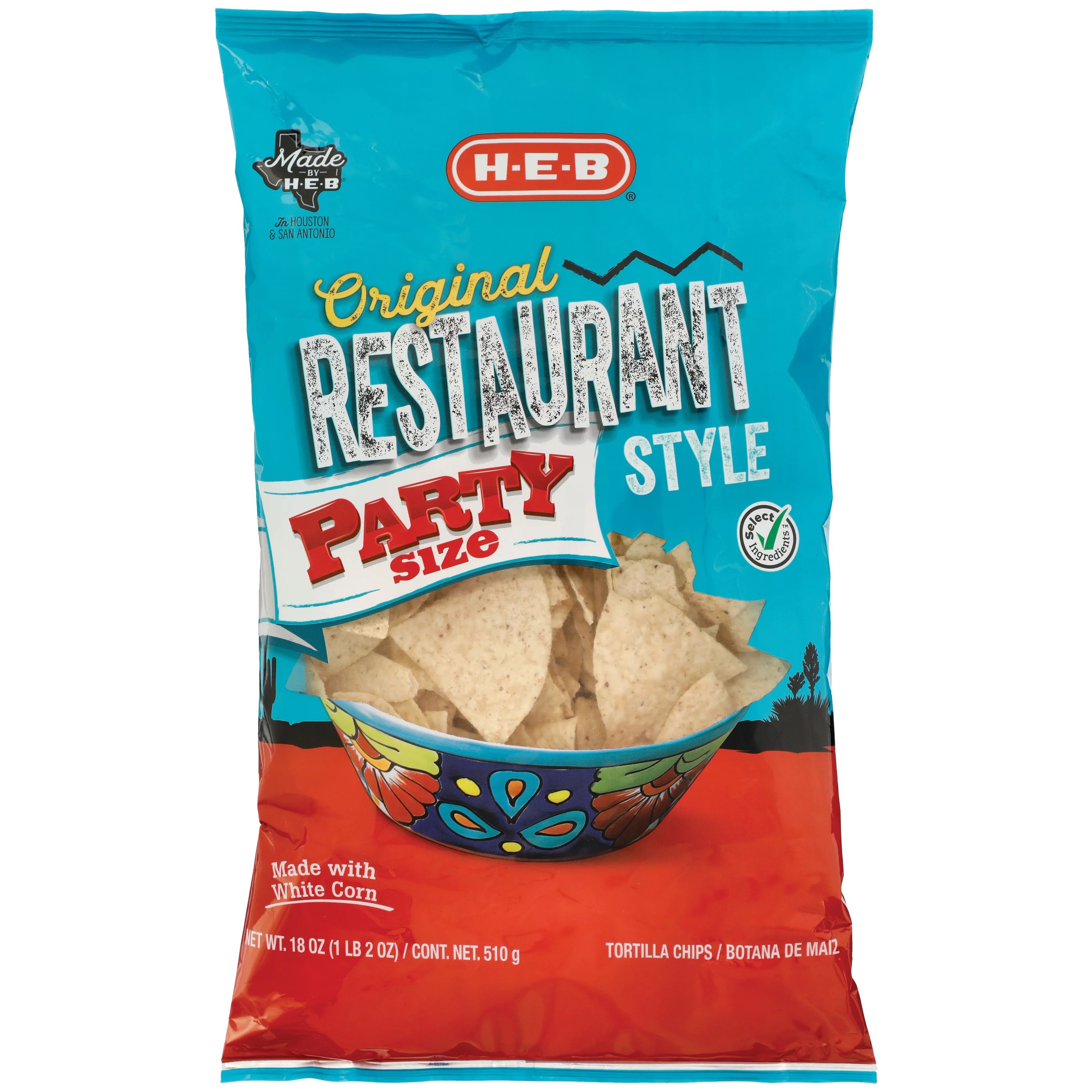 HEB Restaurant Style Corn Tortilla Chips Party Size Shop Chips at HEB