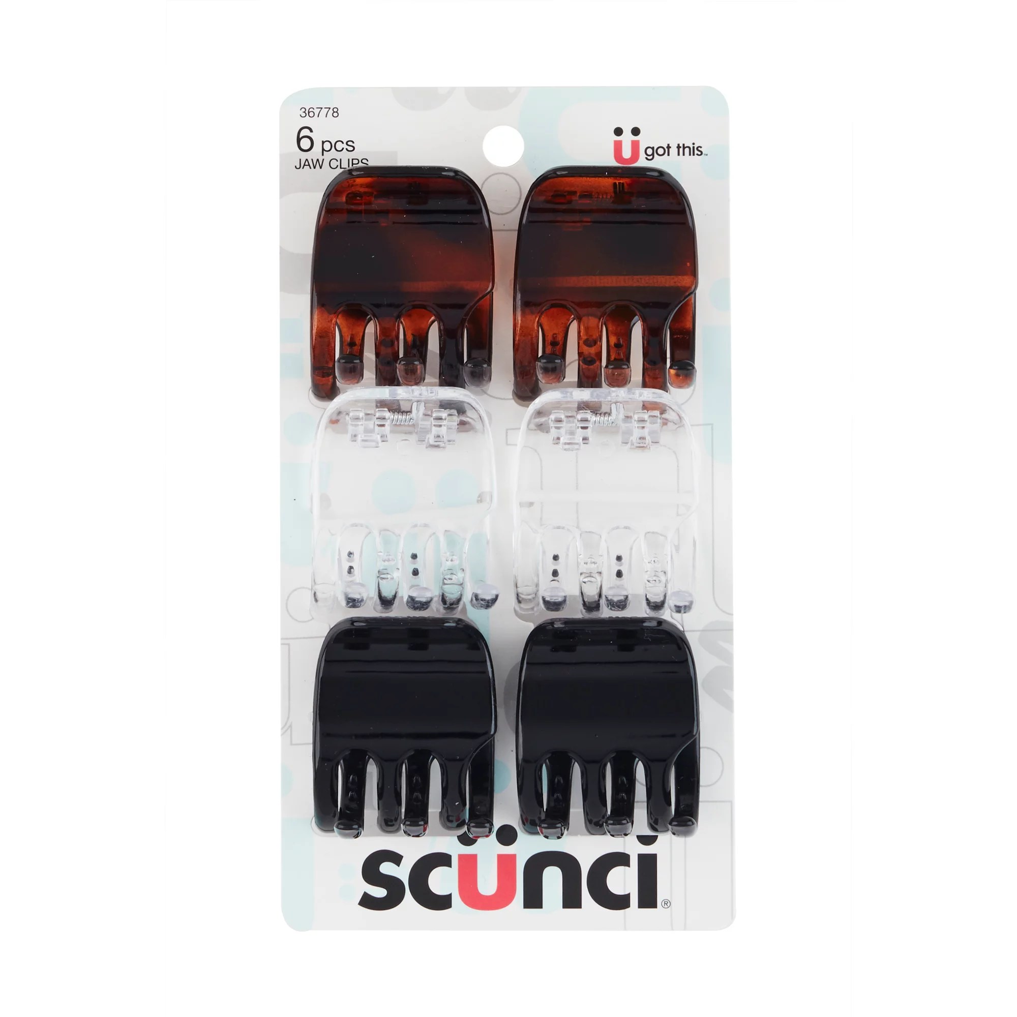 Scunci Effortless Beauty Large Chunky Jaw Clips Assorted Colors Shop Hair Accessories at HEB