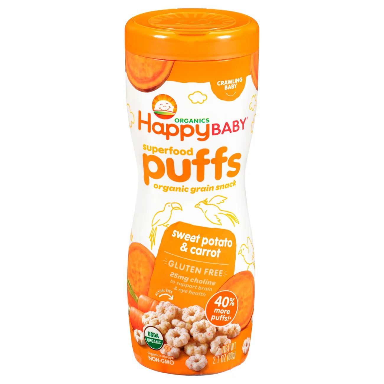 Happy Baby Organics Sweet Potato & Carrot Puffs Shop